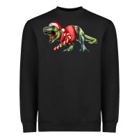 Black t rex christmas Heavyweight Sweatshirt - RanaPortraitStore