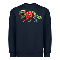Navy t rex christmas Heavyweight Sweatshirt - RanaPortraitStore