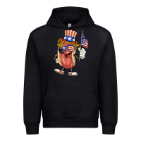 Black 4th of july hot dog Urban Hoodie - BarkalooDesign