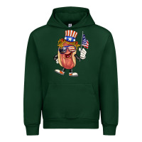 Forest Green 4th of july hot dog Urban Hoodie - BarkalooDesign