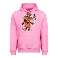 Fuchsia Pink 4th of july hot dog Urban Hoodie - BarkalooDesign