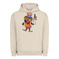 Pigment French Oak 4th of july hot dog Urban Hoodie - BarkalooDesign
