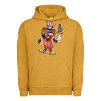 Pigment Peanut Butter 4th of july hot dog Urban Hoodie - BarkalooDesign