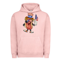 Pigment Salmon 4th of july hot dog Urban Hoodie - BarkalooDesign