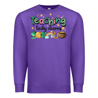 Purple teaching lucky charm Premium Sweatshirt - MaliasSmallBusiness