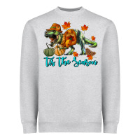 Heather Grey t rex tis the season Heavyweight Sweatshirt - RanaPortraitStore