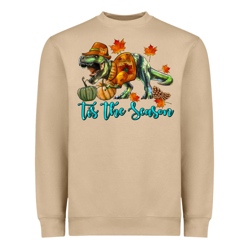 T Rex Tis The Season Heavyweight Sweatshirt by RanaPortraitStore | Teevron