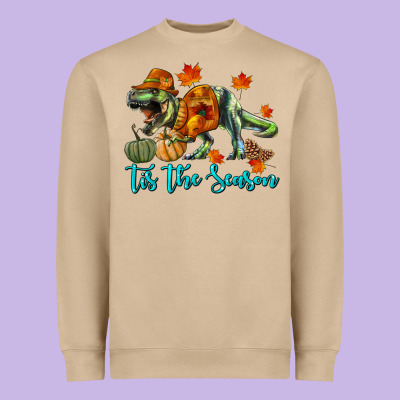 Heavyweight Sweatshirt t rex tis the season