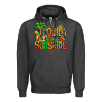 Charcoal Heather tequila lime and sunshine summer Zipper Hoodie - Jasminsmagicworld