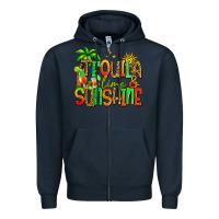 Navy tequila lime and sunshine summer Zipper Hoodie - Jasminsmagicworld