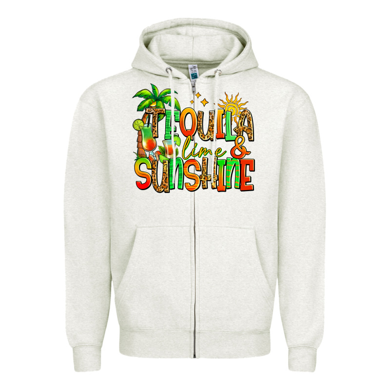Tequila Lime And Sunshine Summer Zipper Hoodie by Jasminsmagicworld | Teevron