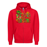 Red tequila lime and sunshine summer Zipper Hoodie - Jasminsmagicworld