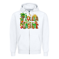 White tequila lime and sunshine summer Zipper Hoodie - Jasminsmagicworld