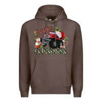 Coffee Merry Christmas Monster Truck Premium Hoodie - MaliasSmallBusiness