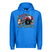 True Royal Merry Christmas Monster Truck Premium Hoodie - MaliasSmallBusiness