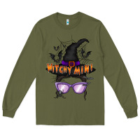 Army Green witchy mini Long Sleeve Tee - RacoonDesign