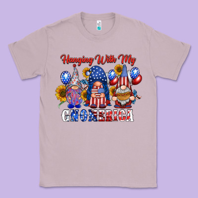 Hangin With My Gnomerica Classic Tee Designed By Racoondesign