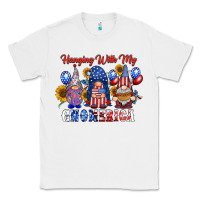 White hangin with my gnomerica Classic Tee - RacoonDesign