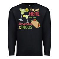 Black i'm here for the margaritas and tacos Premium Sweatshirt - MaliasSmallBusiness