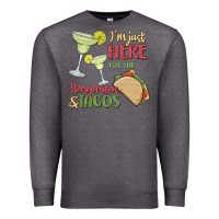 Charcoal Heather i'm here for the margaritas and tacos Premium Sweatshirt - MaliasSmallBusiness