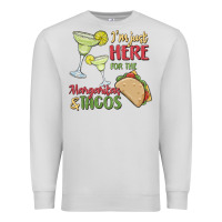 Dove Grey i'm here for the margaritas and tacos Premium Sweatshirt - MaliasSmallBusiness