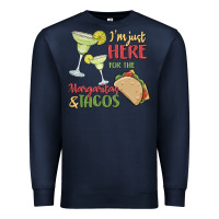 Navy i'm here for the margaritas and tacos Premium Sweatshirt - MaliasSmallBusiness