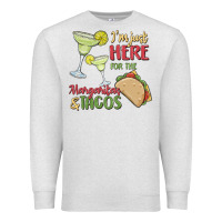 Oatmeal Heather i'm here for the margaritas and tacos Premium Sweatshirt - MaliasSmallBusiness