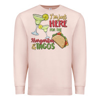Pale Pink i'm here for the margaritas and tacos Premium Sweatshirt - MaliasSmallBusiness