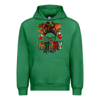 Emerald Christmas merry mama messy bun Urban Hoodie - Jasminsmagicworld