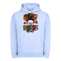 Pigment Grape Ice Christmas merry mama messy bun Urban Hoodie - Jasminsmagicworld