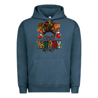 Pigment Midnight Navy Christmas merry mama messy bun Urban Hoodie - Jasminsmagicworld