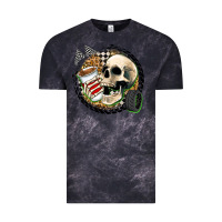 Cloud Black race skull Vintage Tee - Zillion Design Studio
