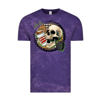Cloud Purple race skull Vintage Tee - Zillion Design Studio
