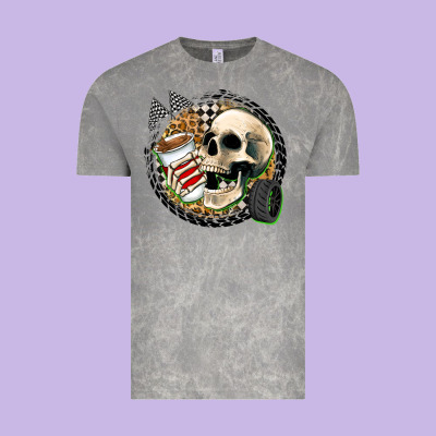 Race Skull Vintage Tee Designed By Zillion Design Studio