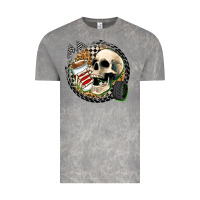 Cloud Rock race skull Vintage Tee - Zillion Design Studio