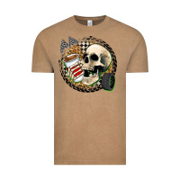 Vintage Coffee race skull Vintage Tee - Zillion Design Studio