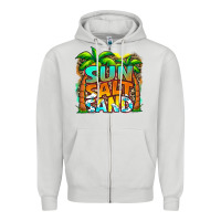 Dove Grey sun salt sand summer Zipper Hoodie - Jasminsmagicworld