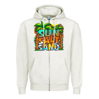 Sun Salt Sand Summer Zipper Hoodie | Teevron