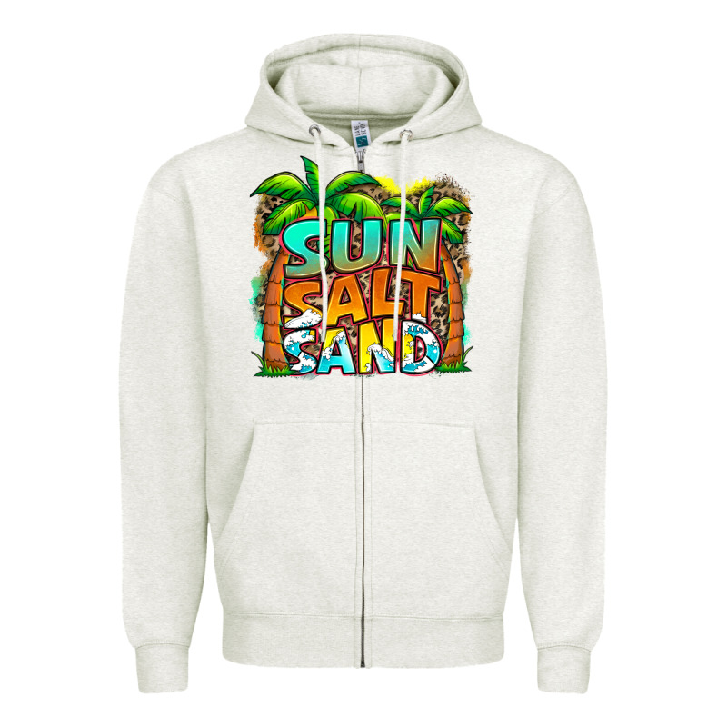 Sun Salt Sand Summer Zipper Hoodie by Jasminsmagicworld | Teevron