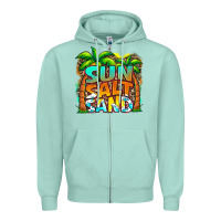Seafoam sun salt sand summer Zipper Hoodie - Jasminsmagicworld
