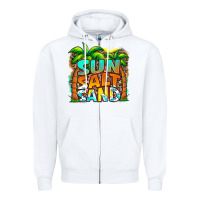 White sun salt sand summer Zipper Hoodie - Jasminsmagicworld