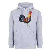 Heather Grey New Hampshire Red Rooster Heavyweight Hoodie - LillyAllenDesigns
