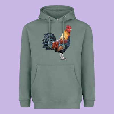 New Hampshire Red Rooster Heavyweight Hoodie Designed By Lillyallendesigns