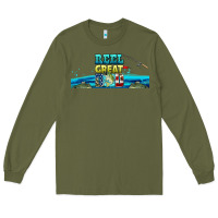 Army Green reel great dad  libbey glass Long Sleeve Tee - HRA Design Shop