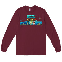 Burgundy reel great dad  libbey glass Long Sleeve Tee - HRA Design Shop