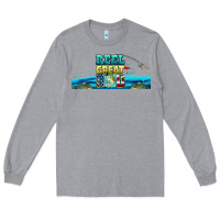 Heather Grey reel great dad  libbey glass Long Sleeve Tee - HRA Design Shop