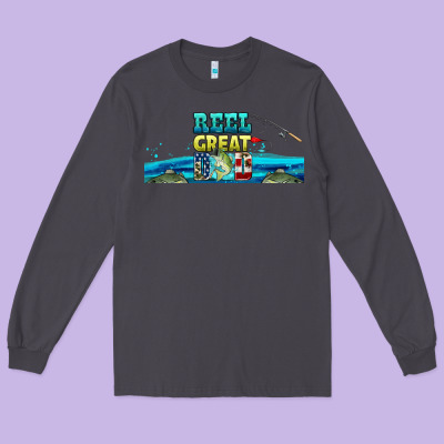 Reel Great Dad  Libbey Glass Long Sleeve Tee Designed By Hra Design Shop