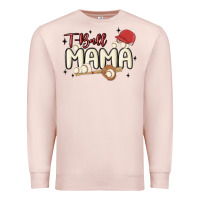 Pale Pink t ball mama baseball Premium Sweatshirt - MaliasSmallBusiness
