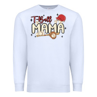 White t ball mama baseball Premium Sweatshirt - MaliasSmallBusiness