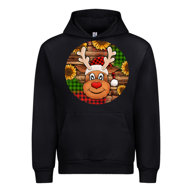 Cute Reindeer Head Christmas Urban Hoodie by Jasminsmagicworld | Teevron